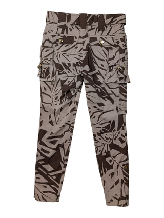 Beige Safari Pattern Cargo Pants
