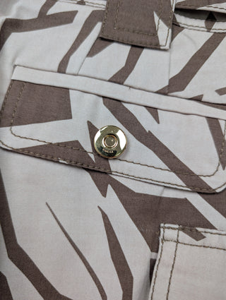 Beige Safari Pattern Cargo Pants