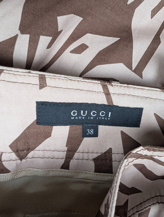 Beige Safari Pattern Cargo Pants