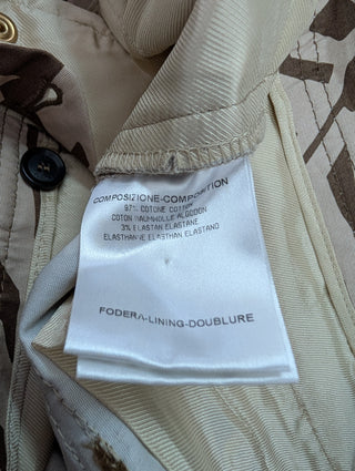 Beige Safari Pattern Cargo Pants