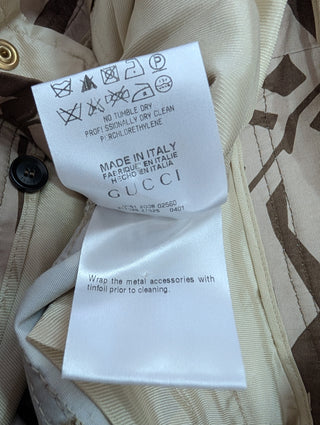 Beige Safari Pattern Cargo Pants