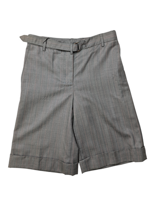 Grey Shorts With Cuffed Ends