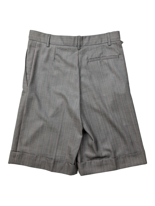 Grey Shorts With Cuffed Ends