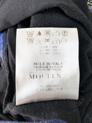 Black And Blue Tank Top With Skull Pattern