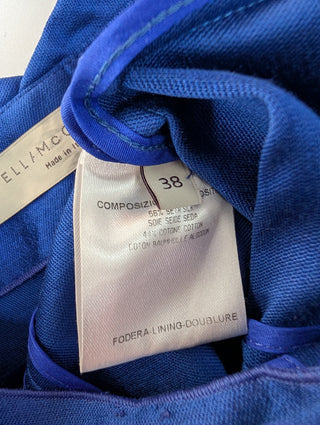 Shiny Blue Strapless Dress