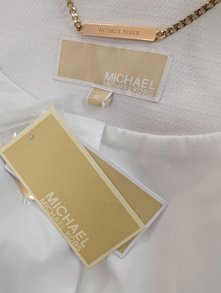 White Long Coat With Gold Buttons