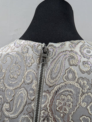 Silver Embroidered Cropped Top