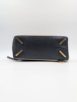 Small Puzzle Brown And Black Leather Bag