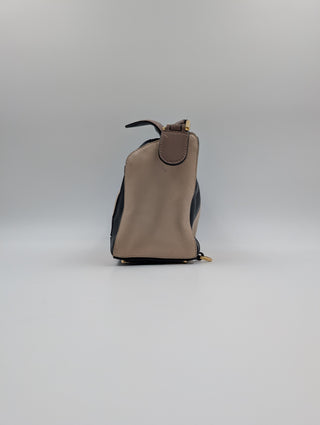 Small Puzzle Brown And Black Leather Bag