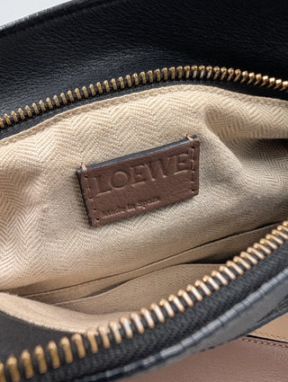 Small Puzzle Brown And Black Leather Bag