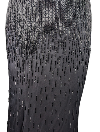 Black Beaded Long Gown