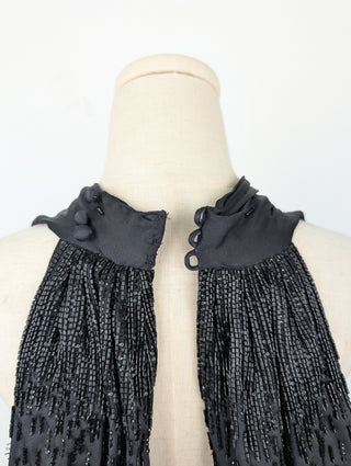 Black Beaded Long Gown