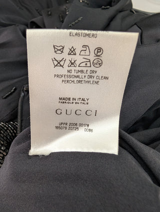 Black Beaded Long Gown