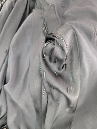 Black Beaded Long Gown