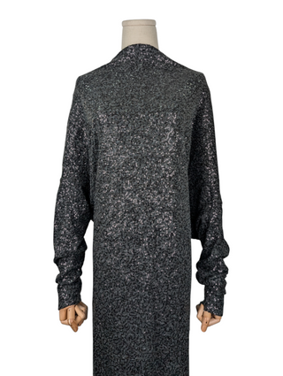 Black Embroidered Open Back Maxi Dress