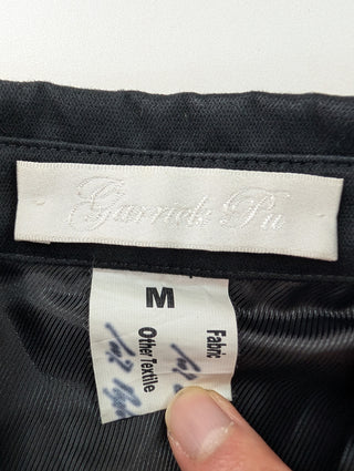 Black Cropped Jacket With Fringes