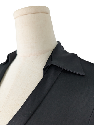 Black Long Wrap Dress