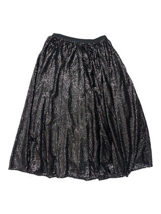 Black Full Sequin A-Line Skirt