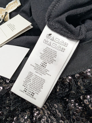 Black Full Sequin A-Line Skirt