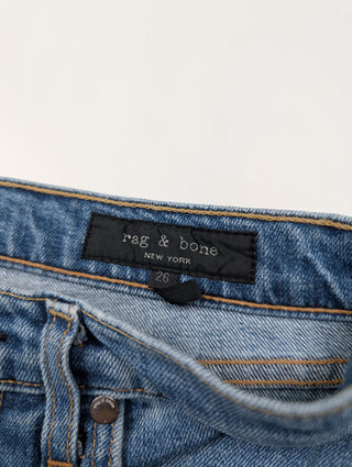 Blue Jeans With Ripped Ends