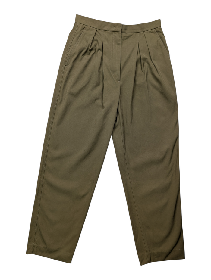 Khaki Pleated Pants