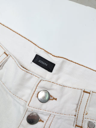 White Button-Fly Jeans