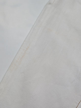 White Button-Fly Jeans