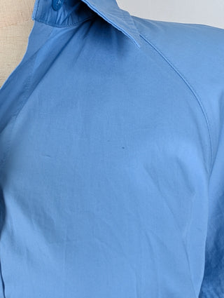 Light Blue Balloon Sleeves Shirt