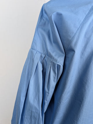 Light Blue Balloon Sleeves Shirt
