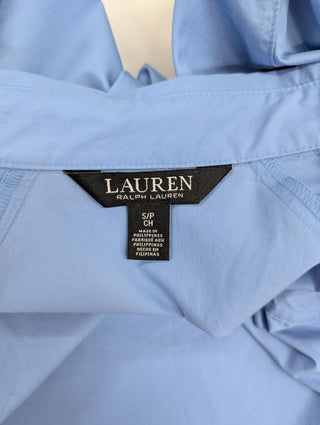 Light Blue Balloon Sleeves Shirt