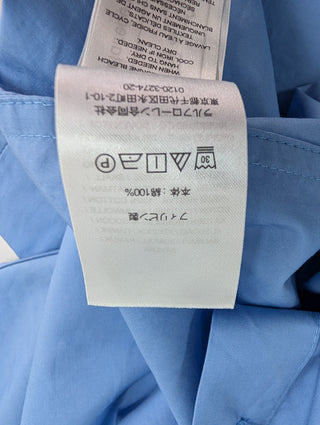 Light Blue Balloon Sleeves Shirt