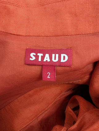 Orange Tie-Knotted Midi Dress