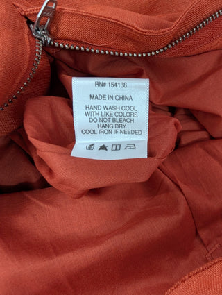 Orange Tie-Knotted Midi Dress