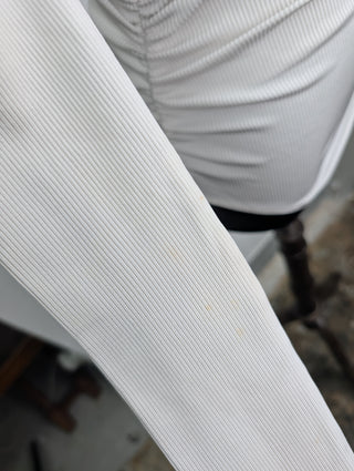 Beige V-Neck Body Suit