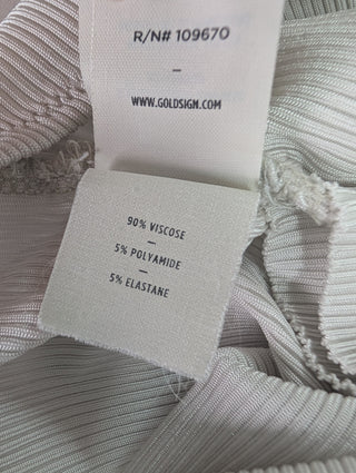 Beige V-Neck Body Suit