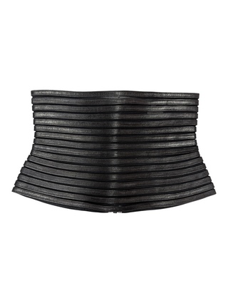 Black Leather Waist Belt