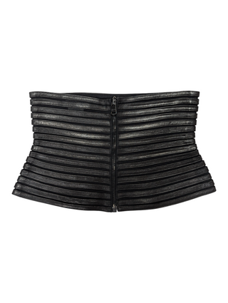 Black Leather Waist Belt