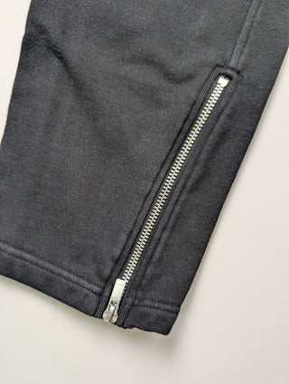 Black Joggers With Zipper Ends