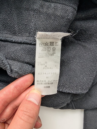 Black Joggers With Zipper Ends