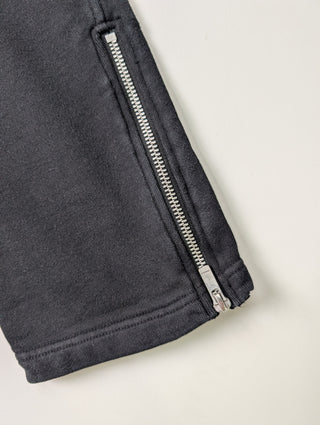 Black Joggers With Zipper Ends