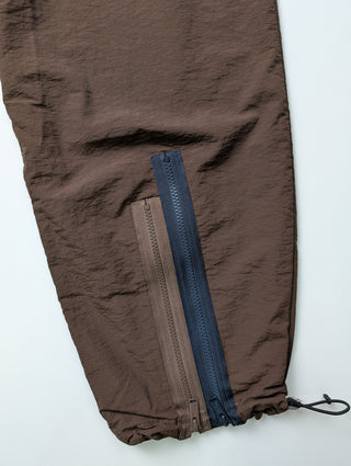Brown Double Zip Hem Pants