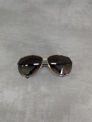 Black And Gold Aviator Sunglasses