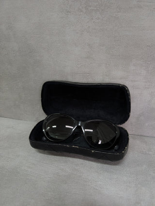 Black Frames With Tweed Arms Sunglasses
