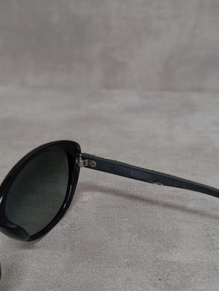 Black Frames With Tweed Arms Sunglasses