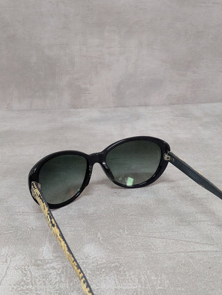 Black Frames With Tweed Arms Sunglasses