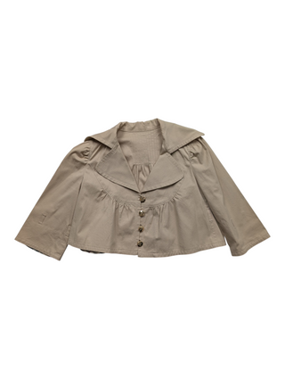 Beige Cropped Jacket