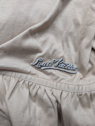 Beige Dress With Ruffle Collar