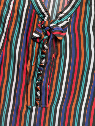 Striped Sleeveless Multicolor Top