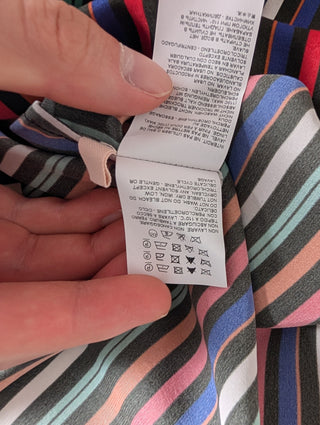 Striped Sleeveless Multicolor Top