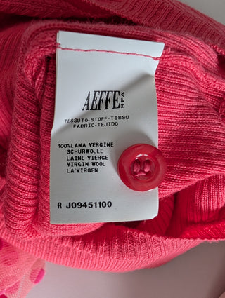 Pink Cropped Cardigan With Mesh Puffed Short Sleeves